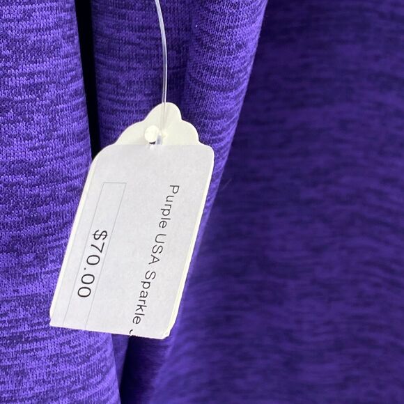 USA Shooting Rhinestone Bling Purple 1/4 Zip Sweatshirt Womens Size Large - Picture 11 of 12